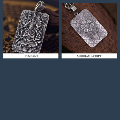 Framed Thousand Hands Guan Yin Pendant