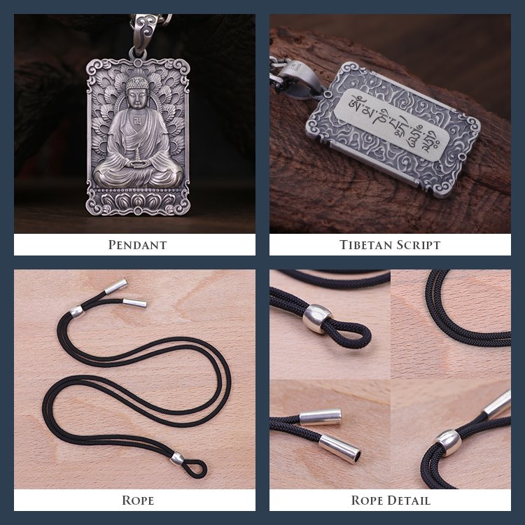 Framed Concentration Amitabha Pendant