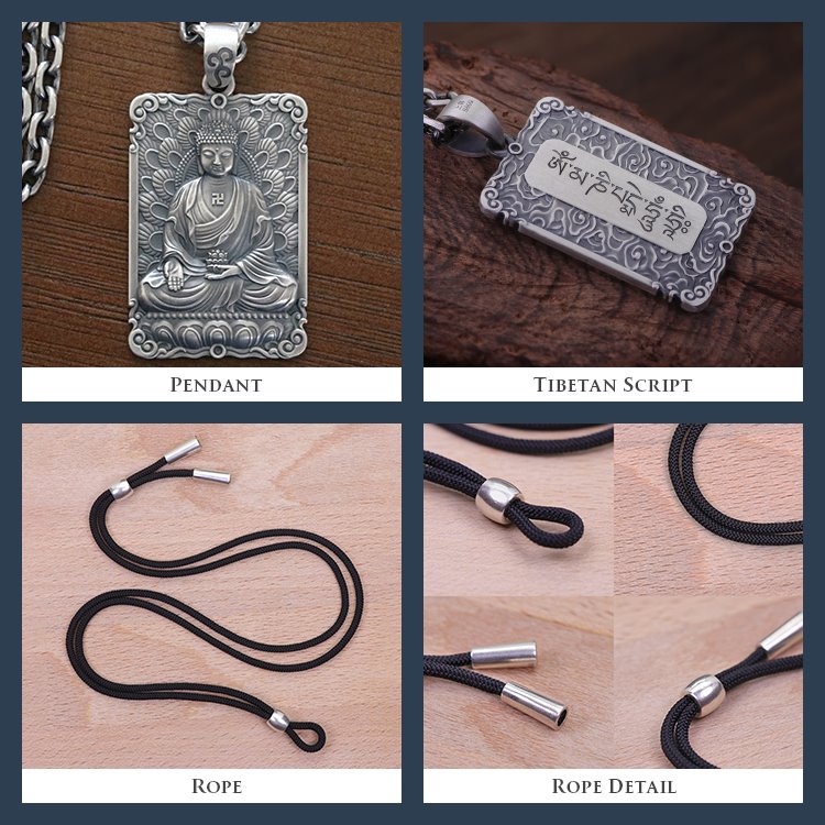 Framed Charity Amitabha Buddha Pendant