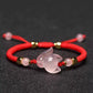 Pink Crystal Inari Fox String Bracelet