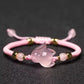 Pink Crystal Inari Fox String Bracelet