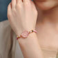 Pink Crystal Inari Fox String Wristband