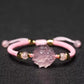 Pink Crystal Inari Fox String Wristband