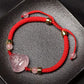 Pink Crystal Laughing Buddha String Bracelet