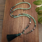 Prehnite 108 Bead Mala Necklace