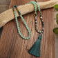 Prehnite 108 Bead Mala Necklace