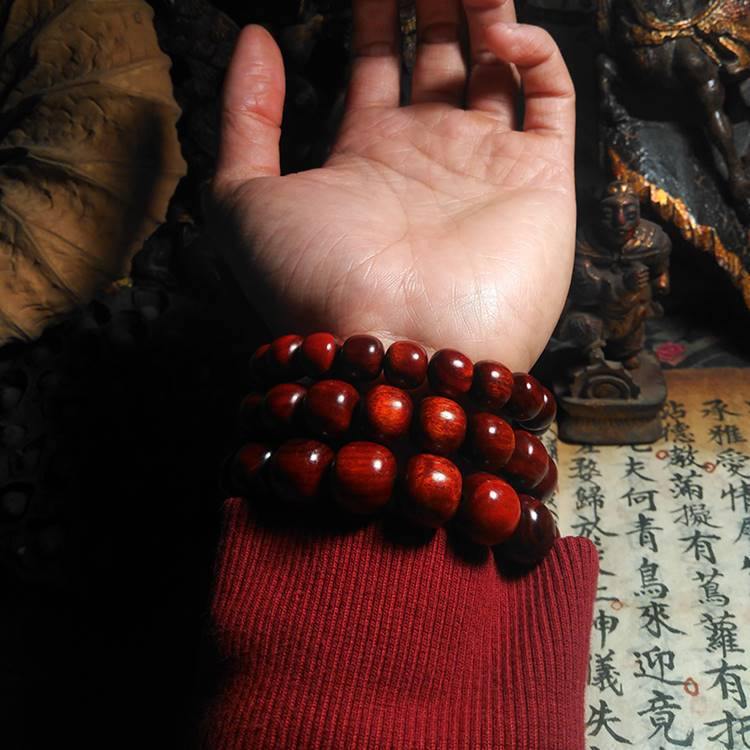 Red Sandalwood Wrist Mala