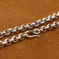 Rolo Chain Necklace Hook and Eye Clasp 4mm