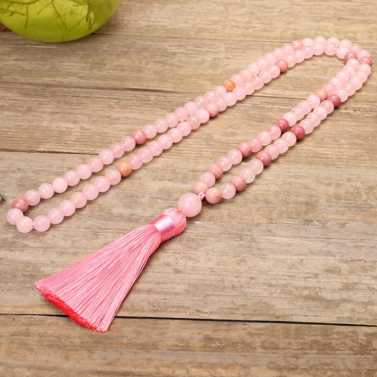 Rose Quartz 108 Mala Beads