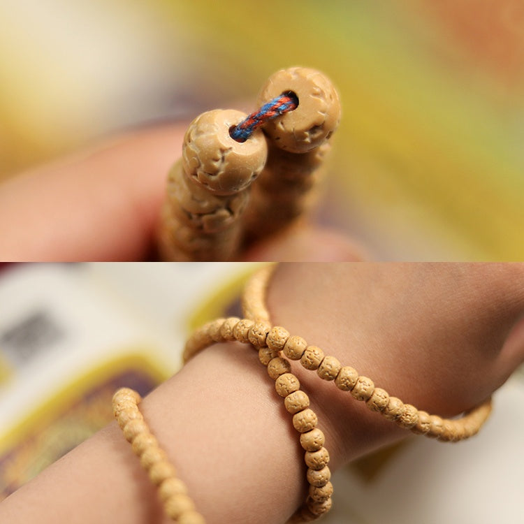 Round Skin-Refined Small Rudraksha Mala 108 Beads