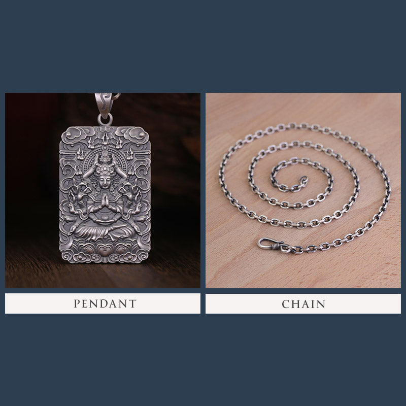 Framed Infinite Compassion Guan Yin Necklace