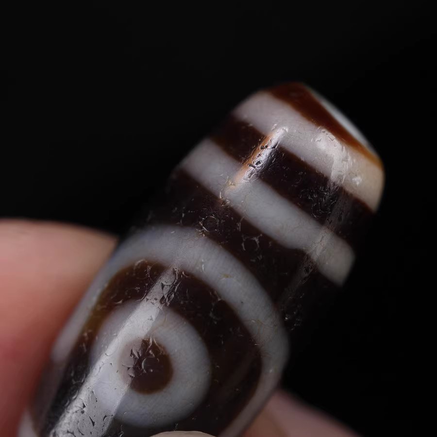 Samsara and Nirvana Talisman 2 Eye Dzi Bead