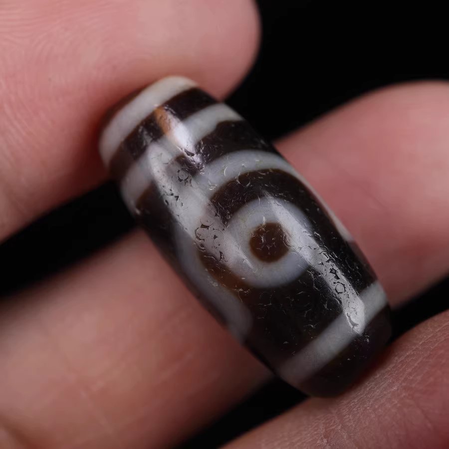 Samsara and Nirvana Talisman 2 Eye Dzi Bead