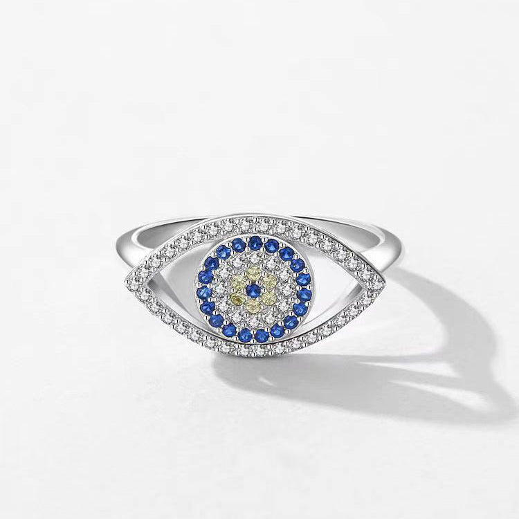 Silver Evil Eye Ring