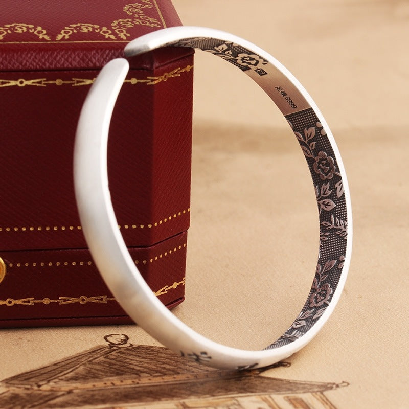 Silver Om Mani Padme Hum Bracelet