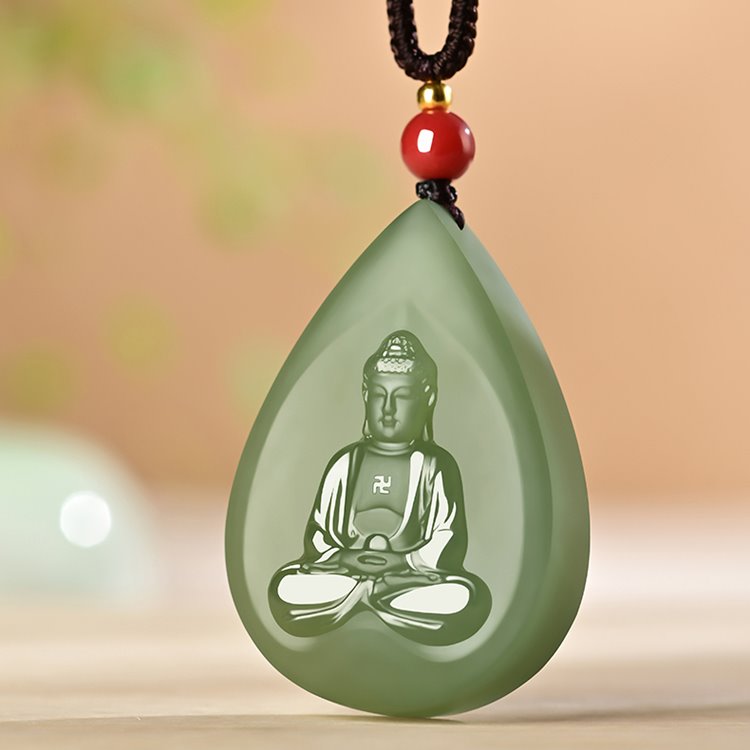 Small Jade Buddha Pendant