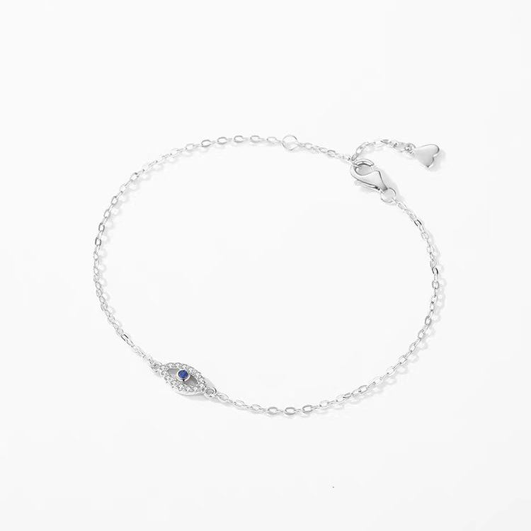 Sterling Silver Evil Eye Bracelet