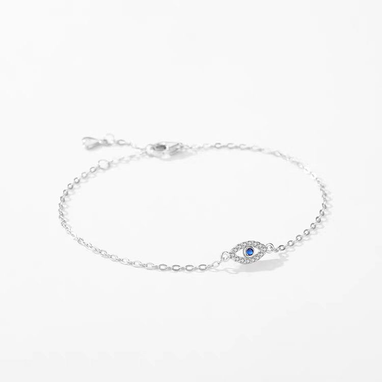 Sterling Silver Evil Eye Bracelet