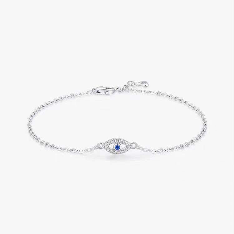 Sterling Silver Evil Eye Bracelet