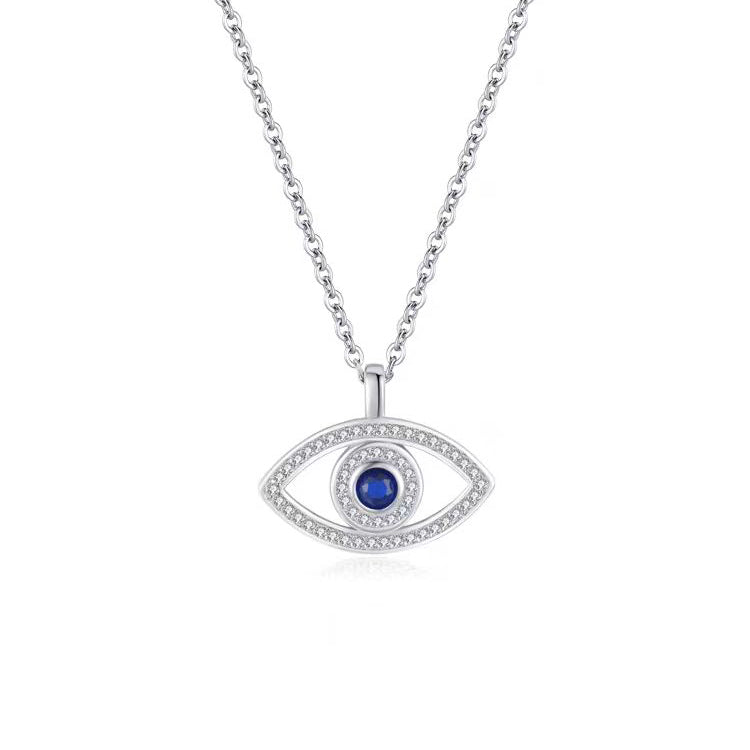 Sterling Silver Evil Eye Necklace