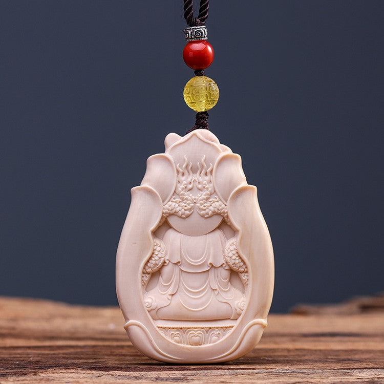 Supreme Buddha Ivory Vairocana Pendant