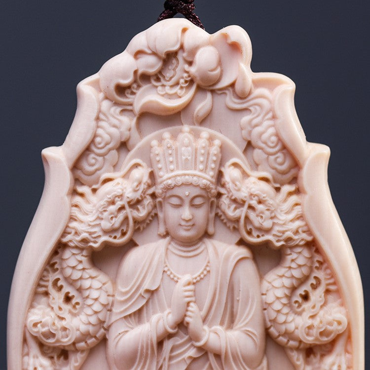 Supreme Buddha Ivory Vairocana Pendant