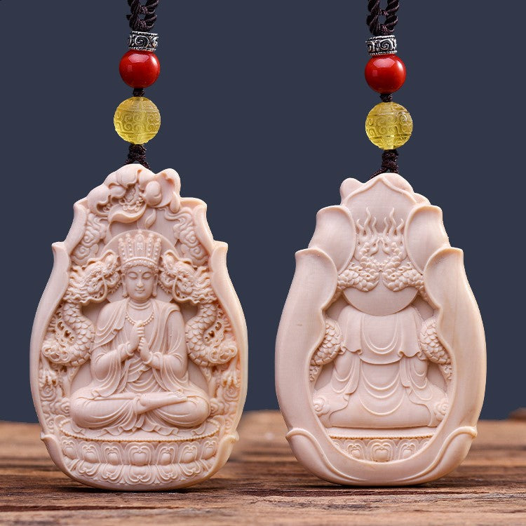 Supreme Buddha Ivory Vairocana Pendant