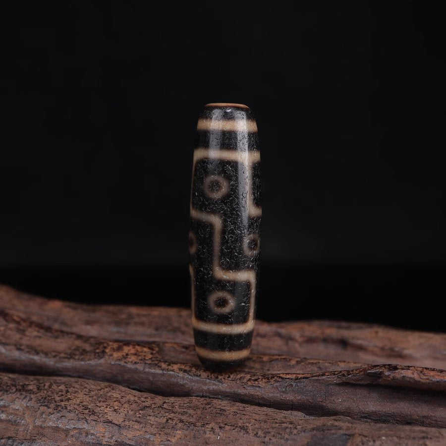 Talisman of Clarity and Wisdom 7 Eye Dzi Bead