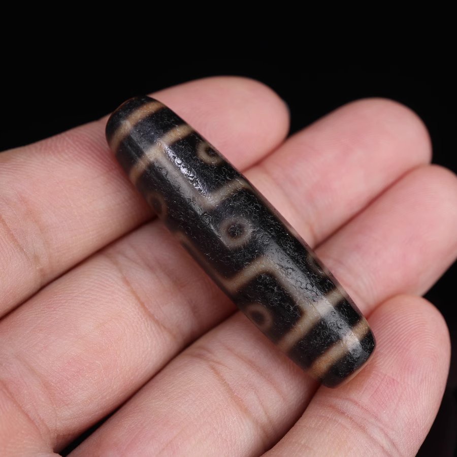 Talisman of Clarity and Wisdom 7 Eye Dzi Bead