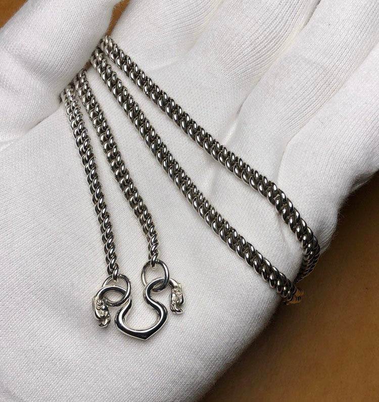 Thick Curb Chain Necklace Dharma M-Hook Clasp