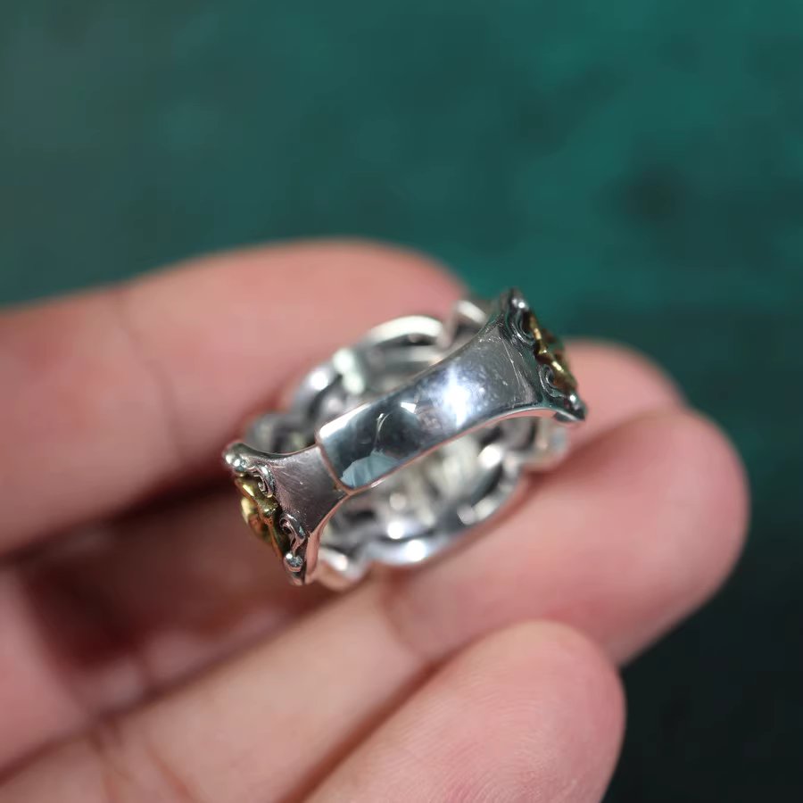 Vintage Tibet Mammoth Tusk Ivory Skull Ring