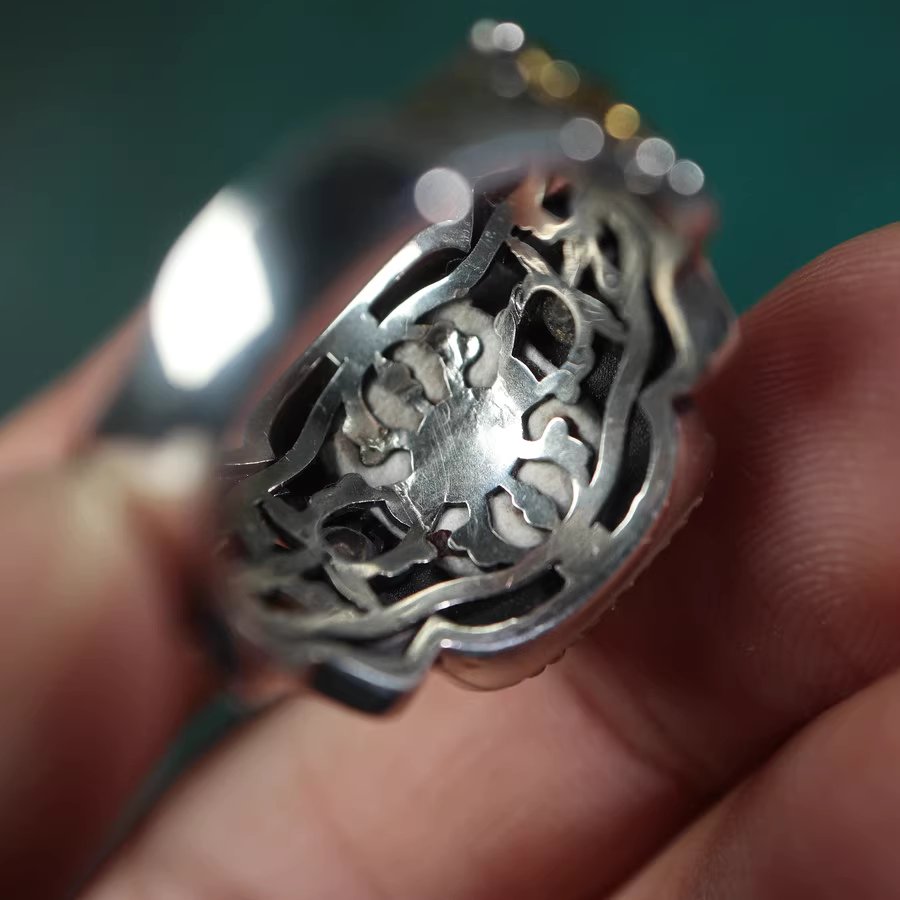 Vintage Tibet Mammoth Tusk Ivory Skull Ring