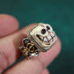 Old Tibet Mammoth Tusk Ivory Skull Ring