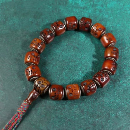 Tibet Yak Bone Skull Wrist Mala