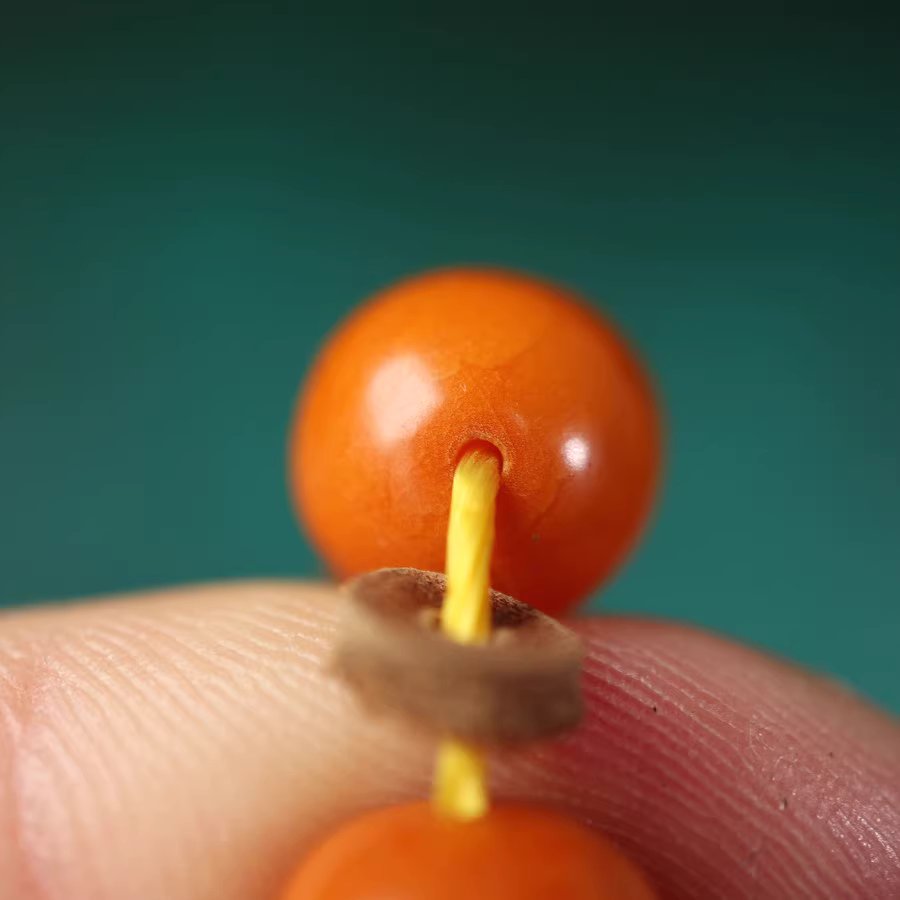 Tibetan Beeswax Amber Wrist Mala Beads