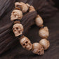 Tibetan Deer Antler Big Skull Mala Bracelet 9 Beads