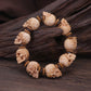 Tibetan Deer Antler Big Skull Mala Bracelet 9 Beads