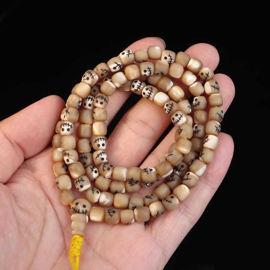 Tibetan Fish Bone Skull Beads