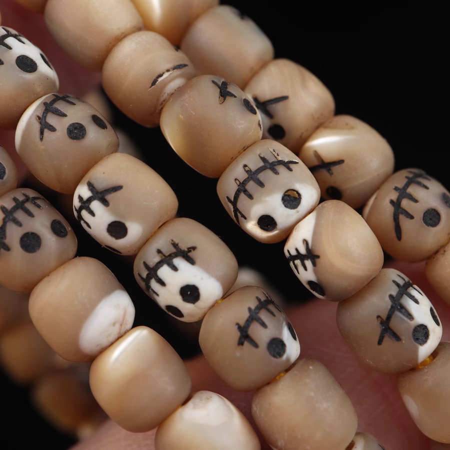 Tibetan Fish Bone Skull Beads