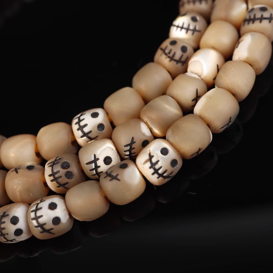 Tibetan Fish Bone Skull Beads