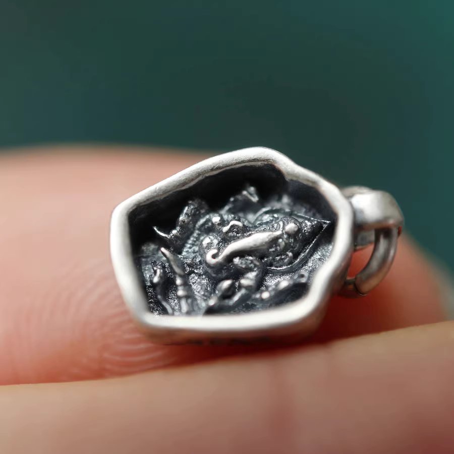 Old Tibetan Silver Ganesha Pendant