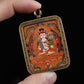 Tibetan Hand-Painted Akasagarbha Thangka Pendant