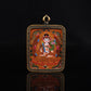 Tibetan Hand-Painted Akasagarbha Thangka Pendant