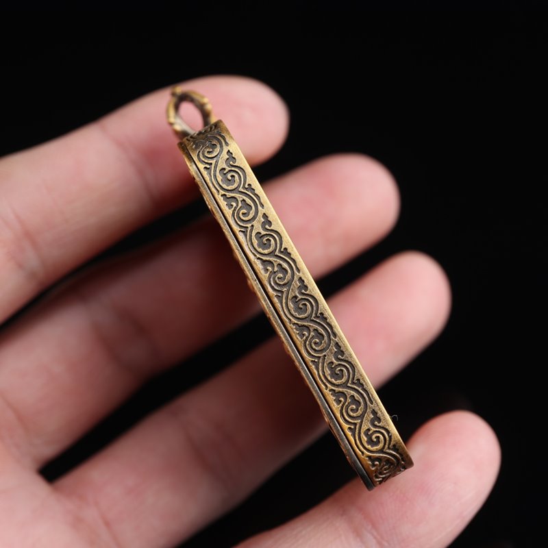 Tibetan Hand-Painted Shakyamuni Thangka Pendant