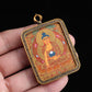 Tibetan Hand-Painted Shakyamuni Thangka Pendant