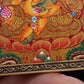 Tibetan Hand-Painted Yellow Dzambhala Thangka Pendant