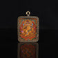 Tibetan Hand-Painted Yellow Dzambhala Thangka Pendant