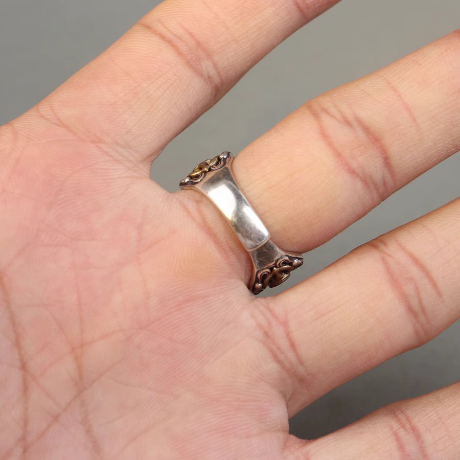 Vintage Tibetan Mammoth Ivory Aum Ring