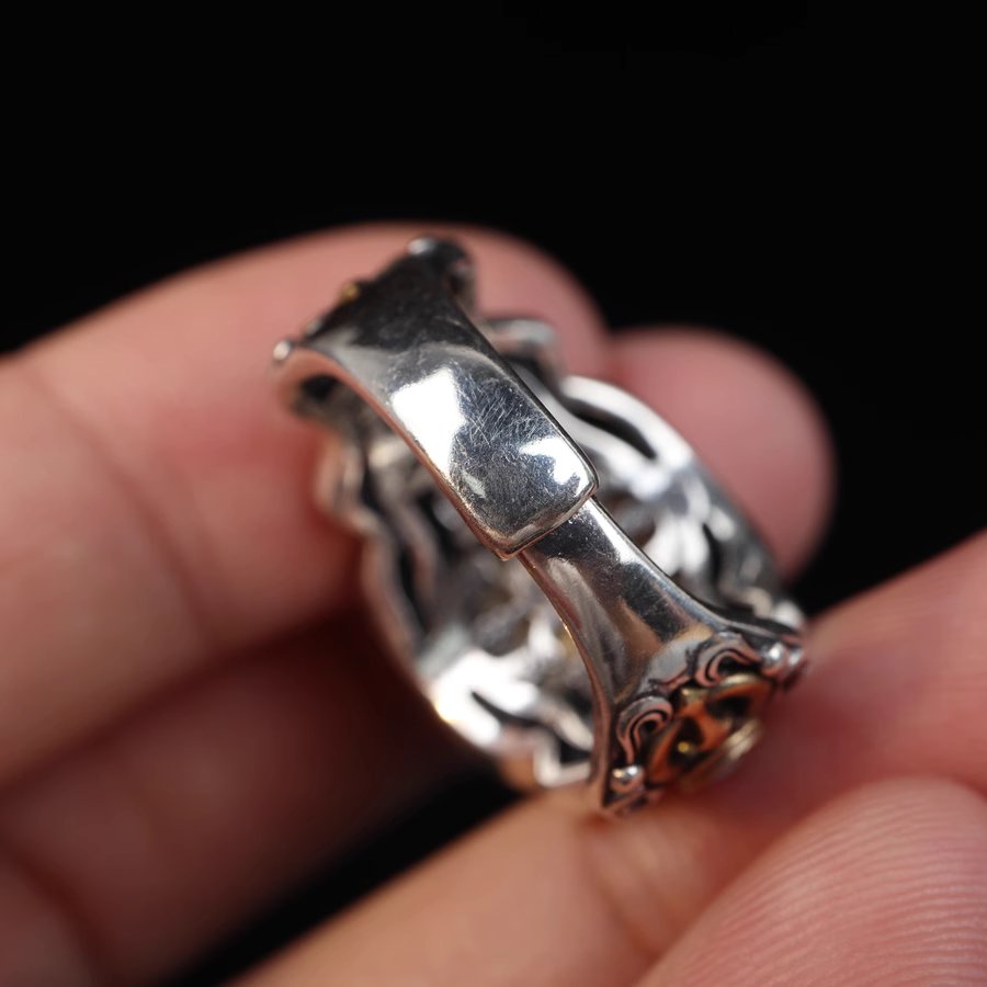 Vintage Tibetan Mammoth Ivory Skull Ring