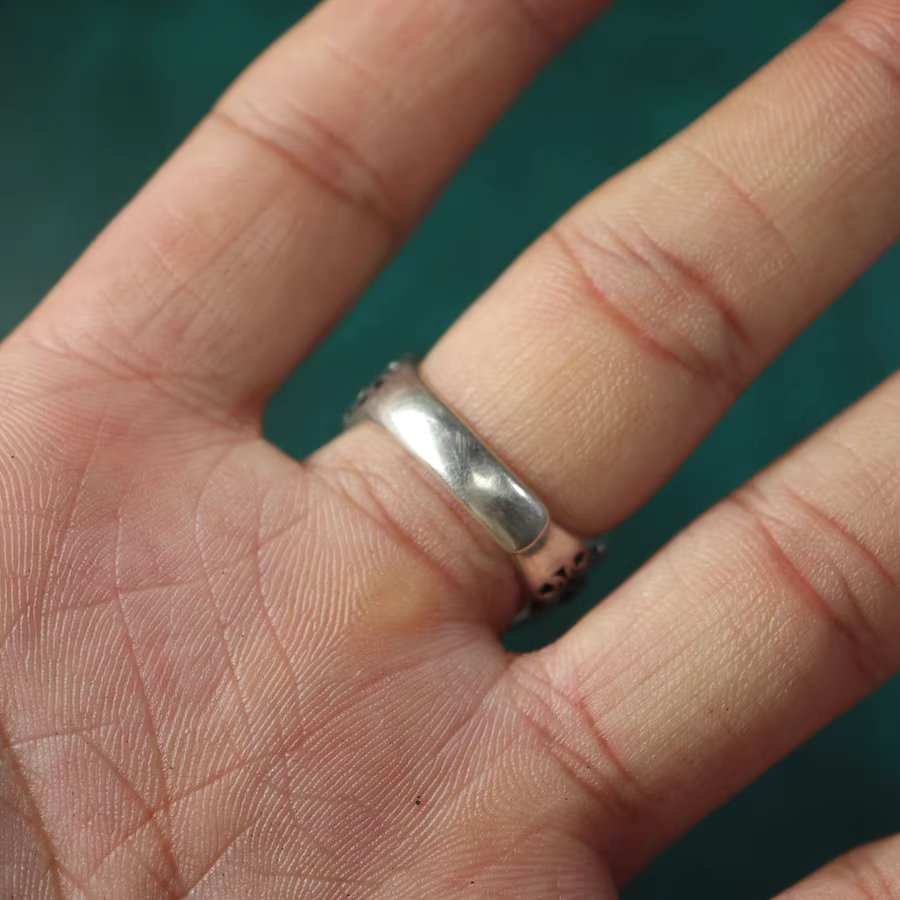 VIntage Tibetan Mammoth Ivory Vajra Ring